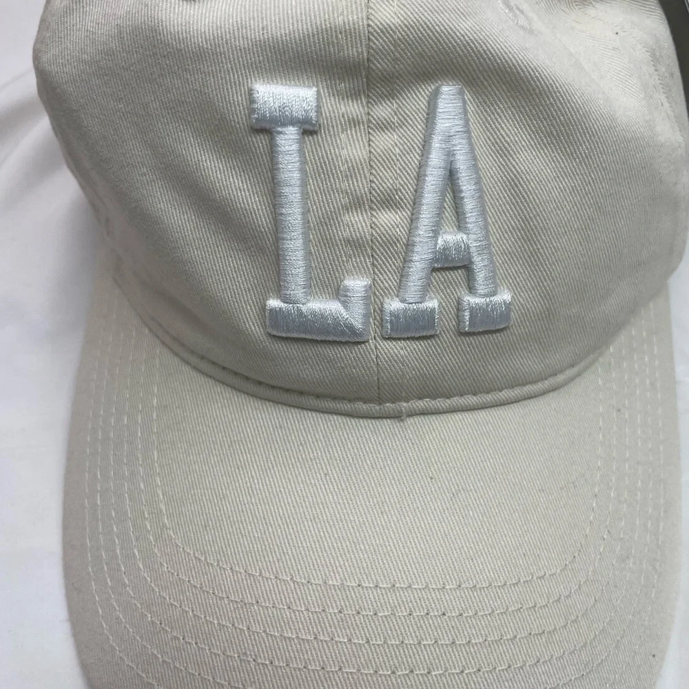 OS Scotch & Soda cap adjustable Cream LA Embroidered Cap - Picture 3 of 4
